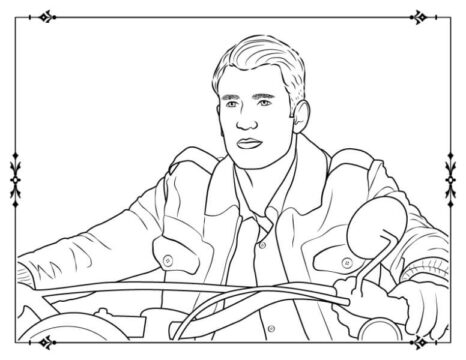 Dibujo de Guapo Chris Evans para Colorear