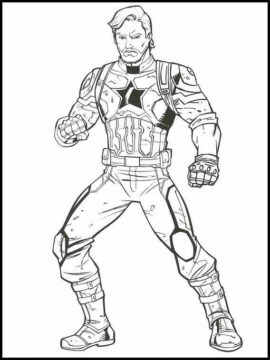 Dibujo de Vengador Endgame Capitn Amrica de Chris Evans para Colorear