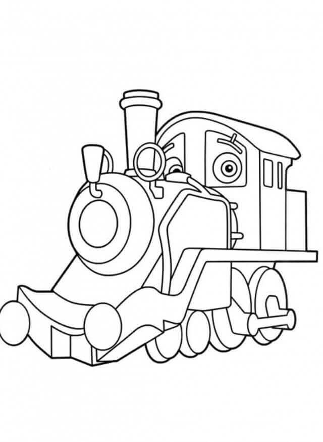 Dibujo de Viejo Puffer Pete en Chuggington para Colorear