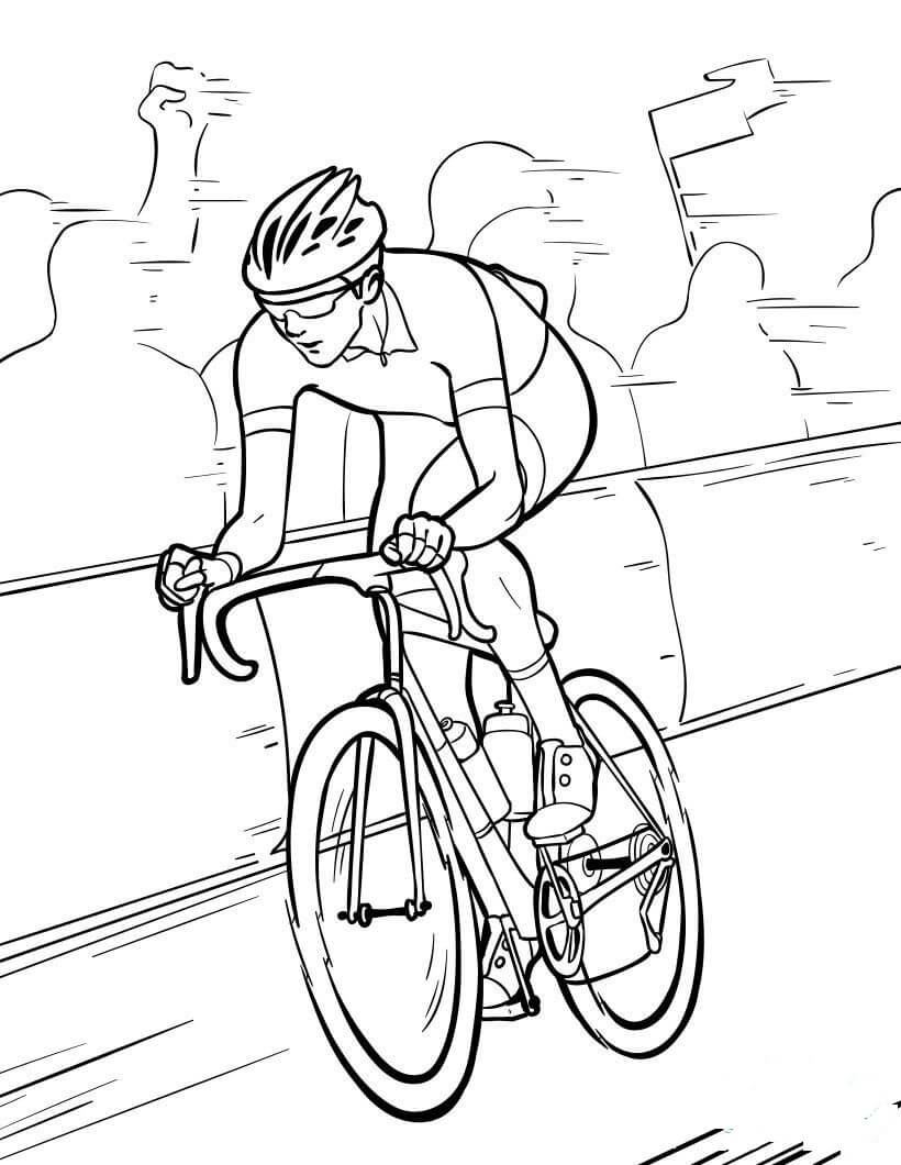 Dibujo de Atleta de Ciclismo para Colorear