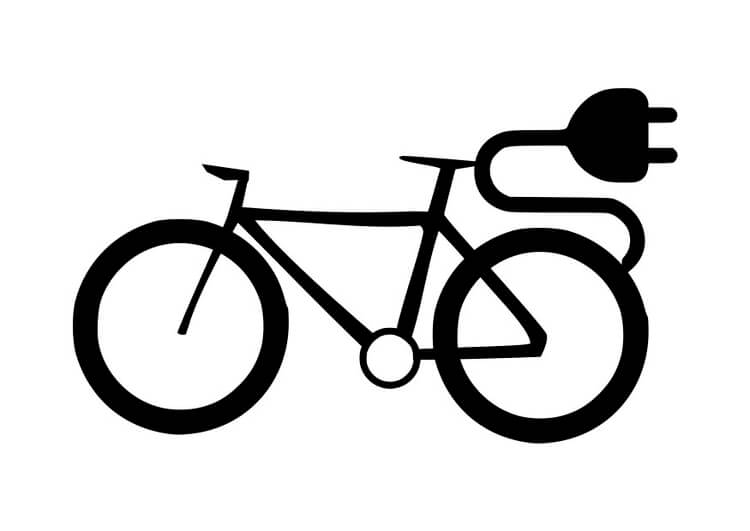 Dibujo de Bicicleta Negra para Colorear