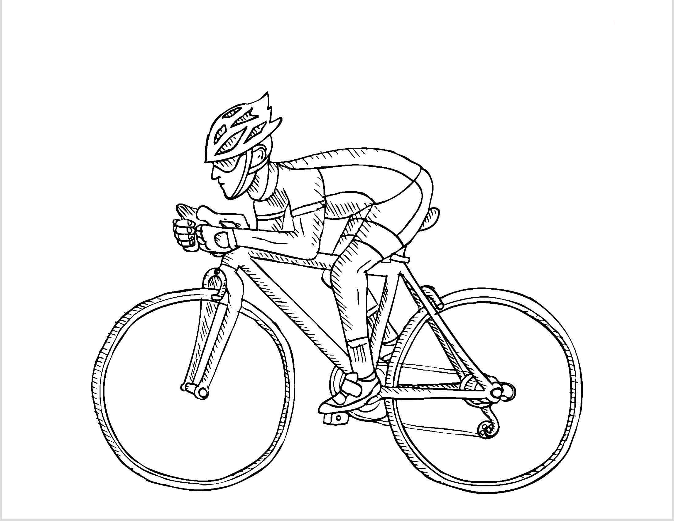 Dibujo de Ciclismo en Pista para Colorear