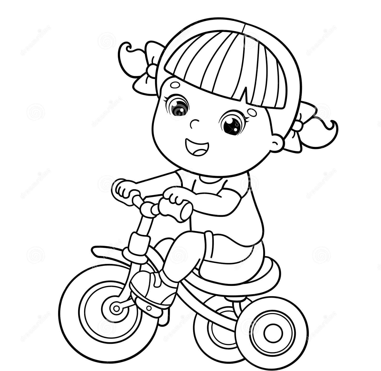Dibujo de Ciclismo para Nias para Colorear