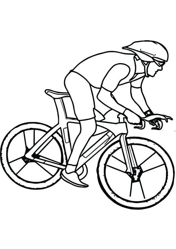 Dibujo de Genial Andar en Bicicleta para Colorear