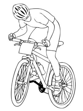 Dibujo de Un Ciclista para Colorear