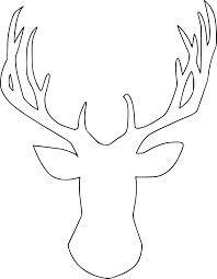 Dibujo de Esquema de Cabeza de Ciervo para Colorear