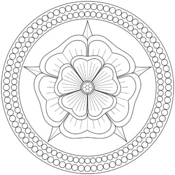 Dibujo de Iekler Mandala Emberi para Colorear