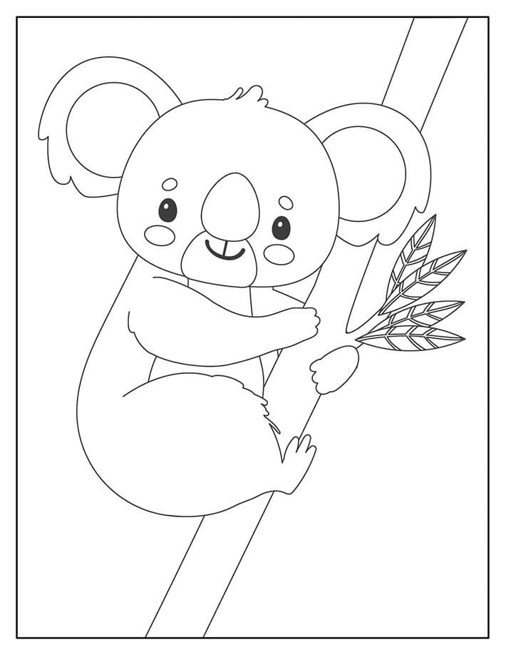 Dibujo de Buen Koala para Colorear