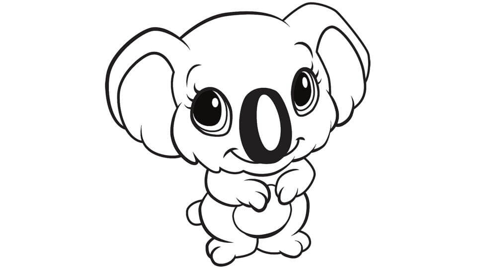 Dibujo de Koala básico para Colorear