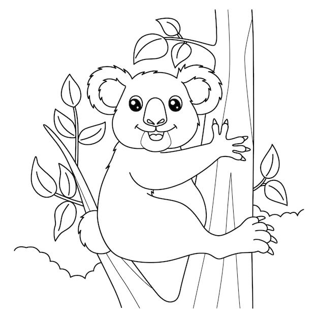 Dibujo de Koala Divertido para Colorear