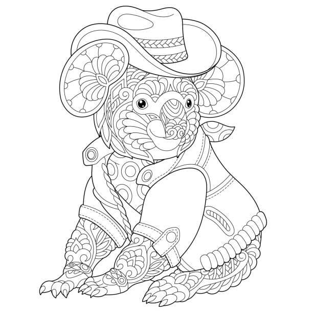 Dibujo de Koala Es para Adultos para Colorear