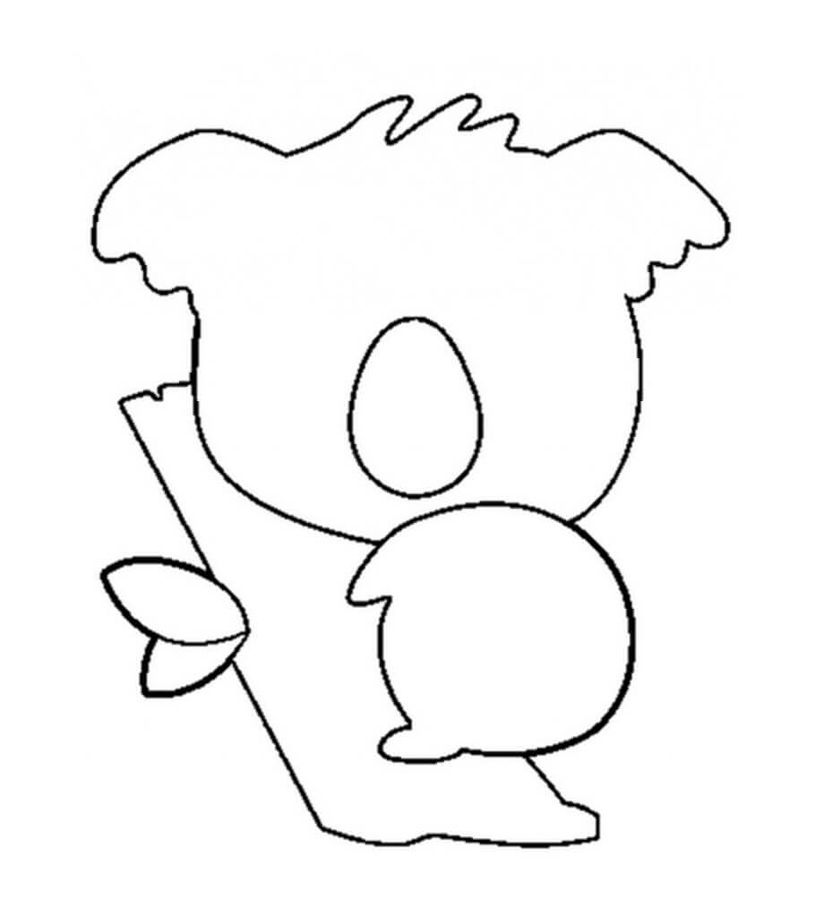 Dibujo de Koala fácil para Colorear