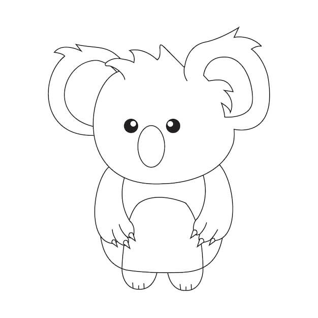 Dibujo de Koala Perfecto para Colorear