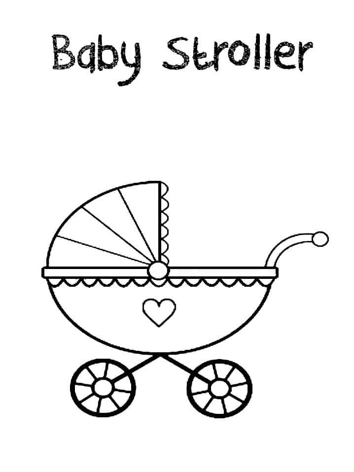 Dibujo de Carrito de bebé para Colorear