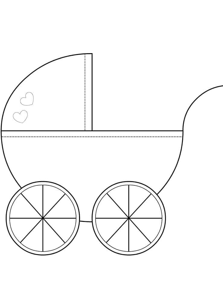 Dibujo de Cochecito de niño para Colorear