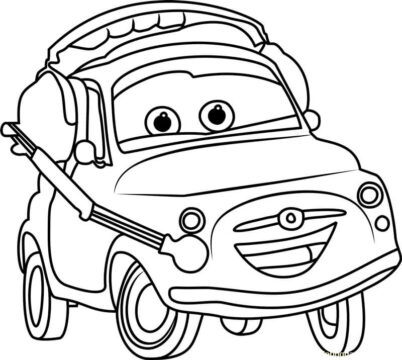 Dibujo de Luigi del Coche 3 1 para Colorear
