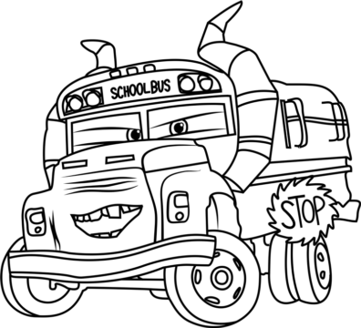 Dibujo de Señorita Bunuelo de los Coches 3 para Colorear