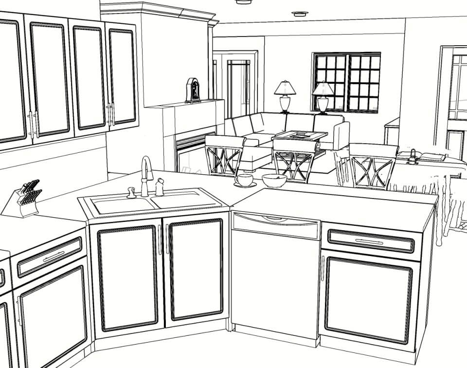 Dibujo de Buena Cocina para Colorear