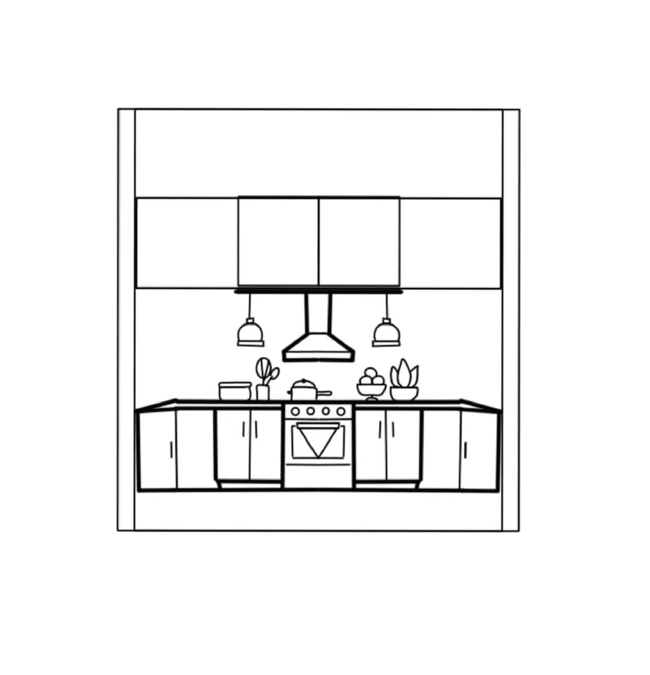 Dibujo de Cocina Perfecta para Colorear