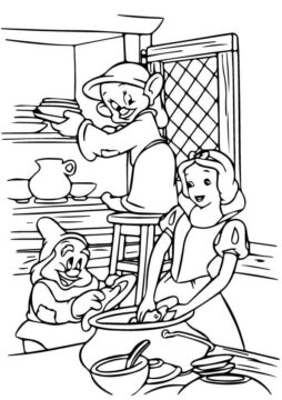 Dibujo de Plato de Cocina para Colorear