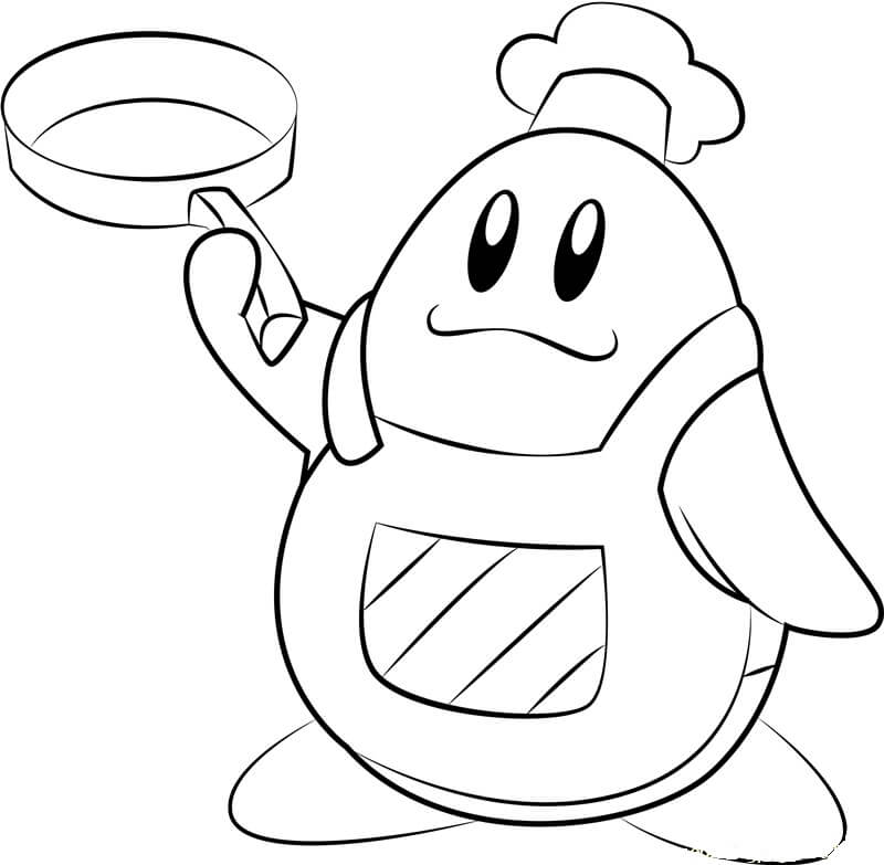 Dibujo de Cocinero Kawasaki para Colorear