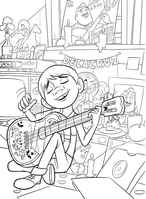 Dibujo de Feliz Miguel para Colorear