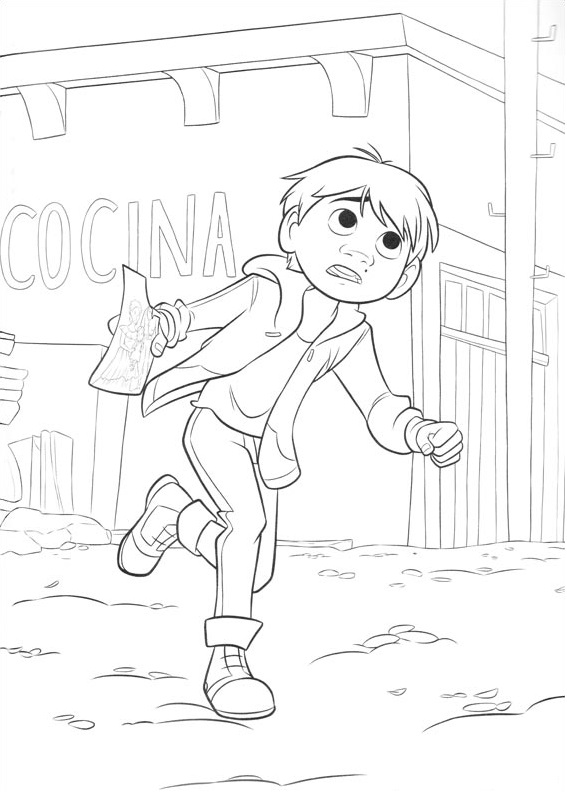 Dibujo de Miguel Corriendo para Colorear