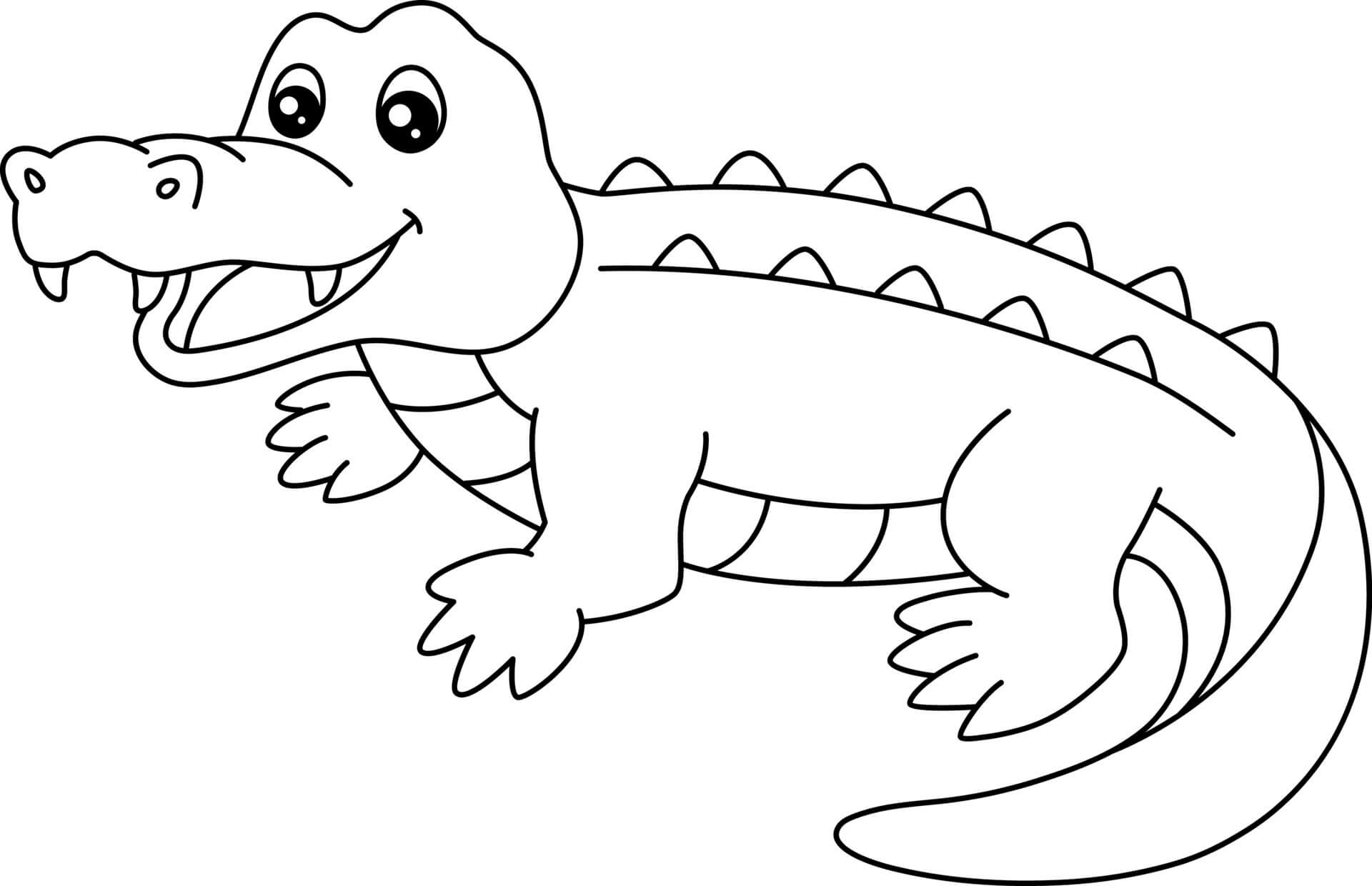 Dibujo de Cocodrilo Impresionante 1 para Colorear
