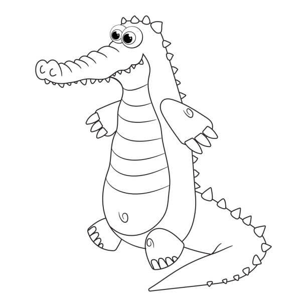 Dibujo de Idea Libre de Cocodrilos para Colorear