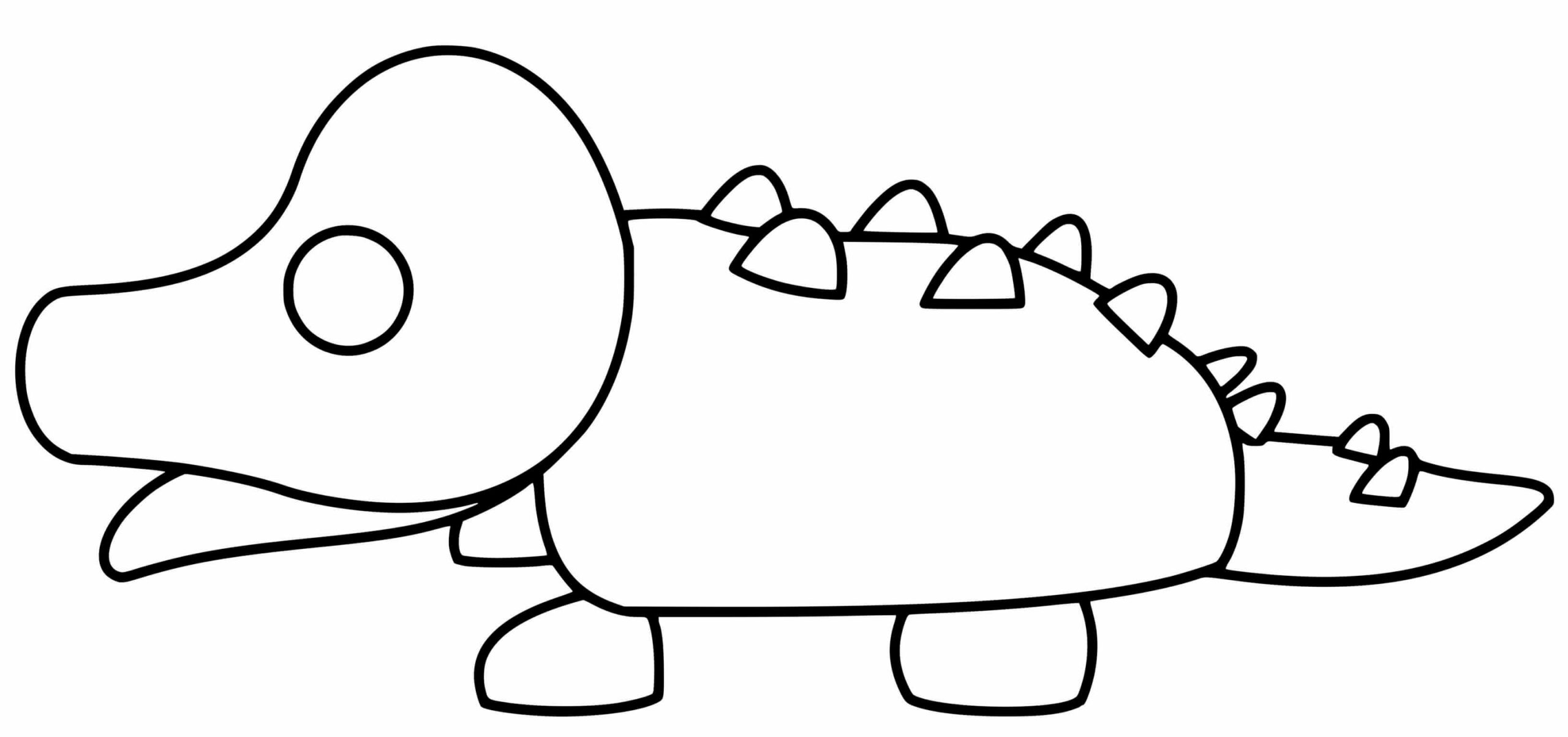 Dibujo de Roblox Adoptame Cocodrilo Scaled para Colorear