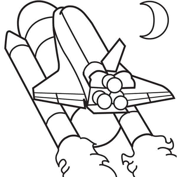 Dibujo de Cohete 1 para Colorear