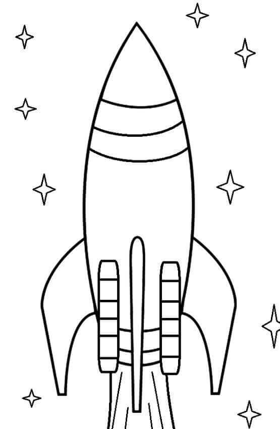 Dibujo de Cohete 3 para Colorear