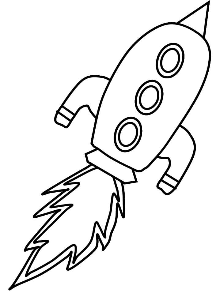 Dibujo de Cohete 4 para Colorear