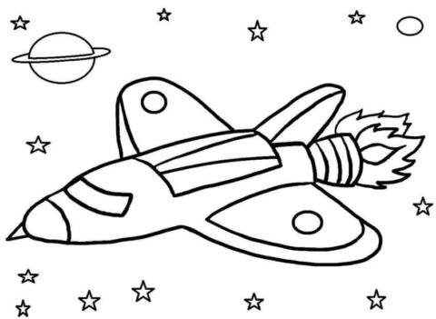 Dibujo de Nave Espacial para Nios para Colorear