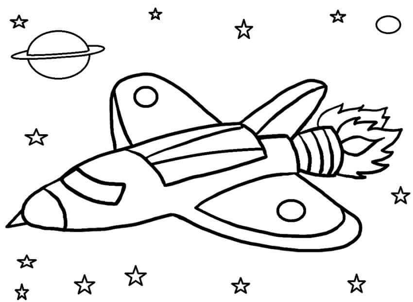 Dibujo de Nave Espacial para Nios para Colorear