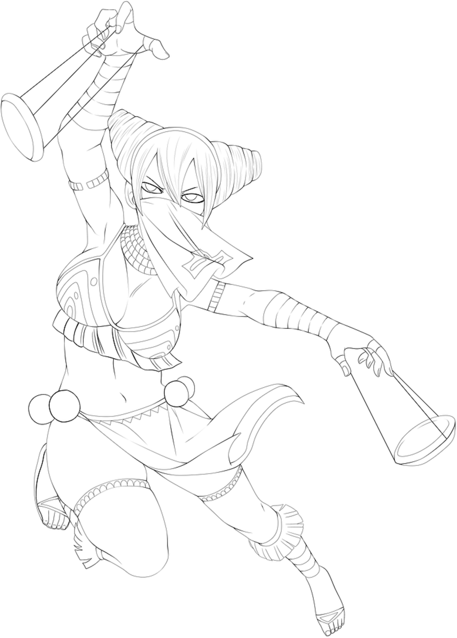 Dibujo de Liba Arte Lineal por Minouze para Colorear