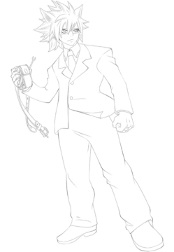 Dibujo de Loki en Cola de Hada por Minouze para Colorear