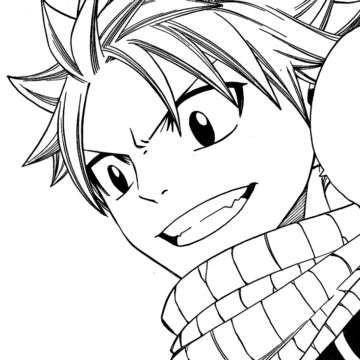 Dibujo de Natsu Sonriente para Colorear