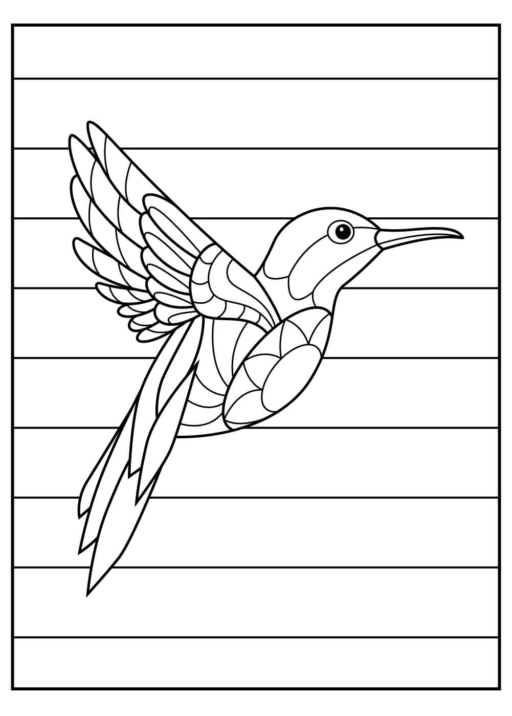 Dibujo de Buen Colibri para Colorear