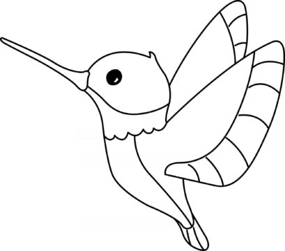Dibujo de Impresionante Colibri para Colorear