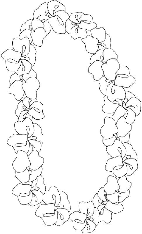 Dibujo de Collares de Flores para Colorear