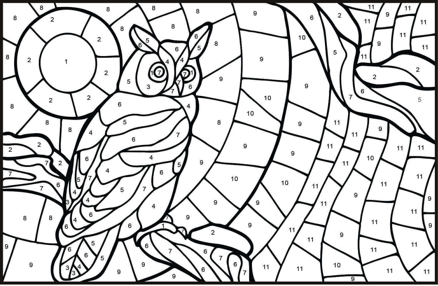 Dibujo de Color de Bho por Nmero para Colorear