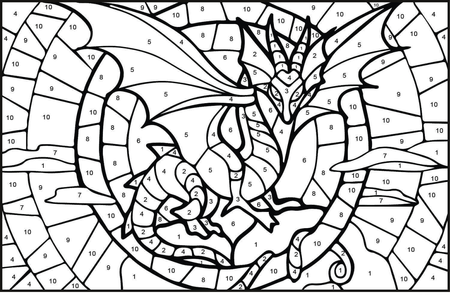 Dibujo de Dragn Colorear por Pmero para Colorear