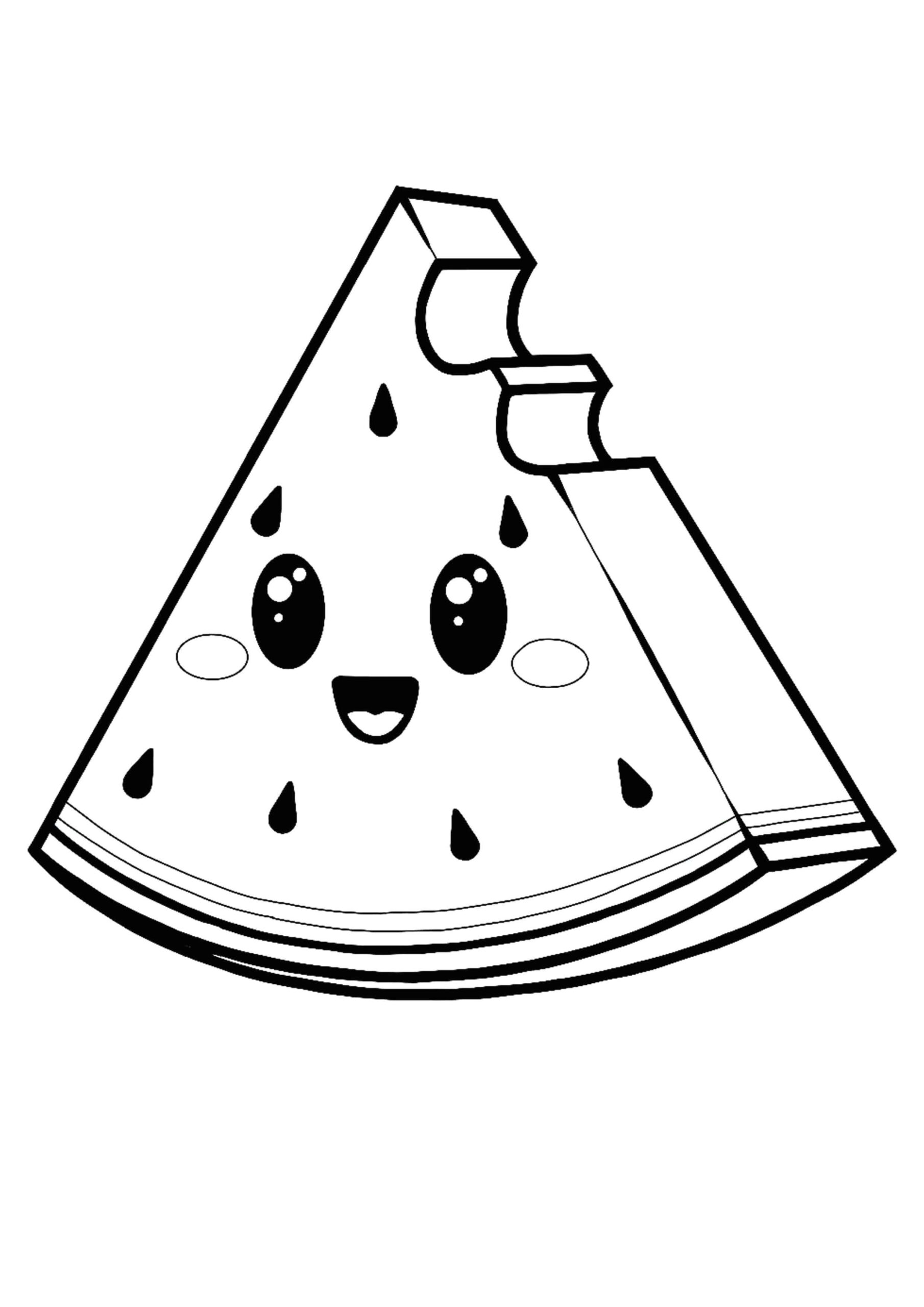 Dibujo de Linda sandía Scaled para Colorear