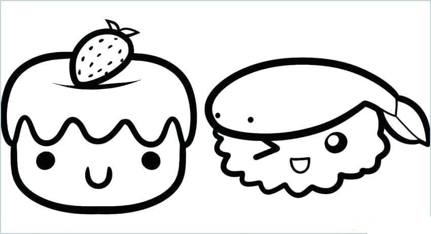 Dibujo de Lindas Bolas de Arroz para Colorear