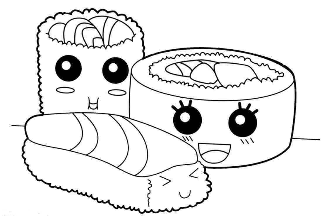 Dibujo de Sushi Linda para Colorear
