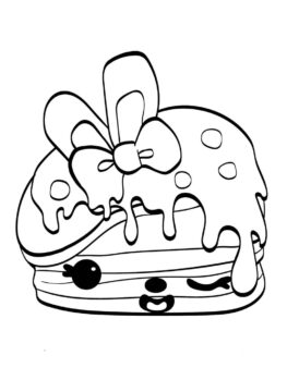Dibujo de Tortas de Bayas para Colorear