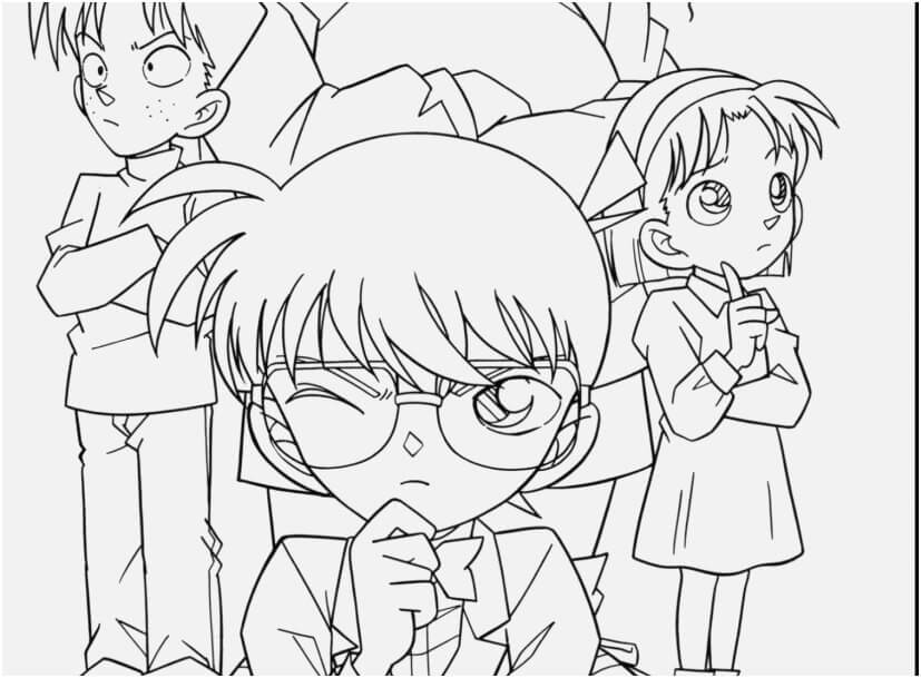 Dibujo de Conan y los Detectives para Colorear