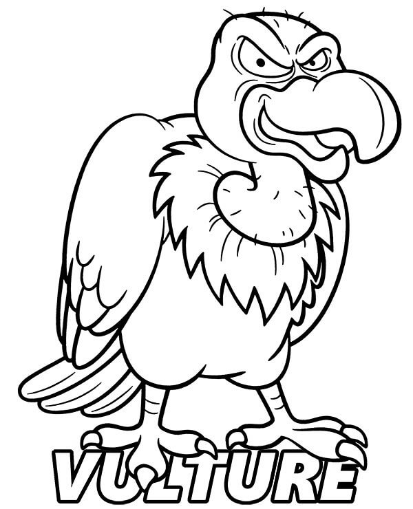 Dibujo de Cndor Enojado para Colorear