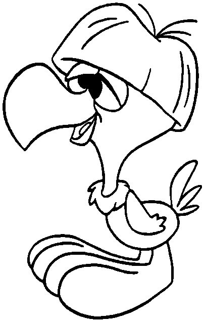 Dibujo de Cndor de Dibujos Animados Estpido para Colorear